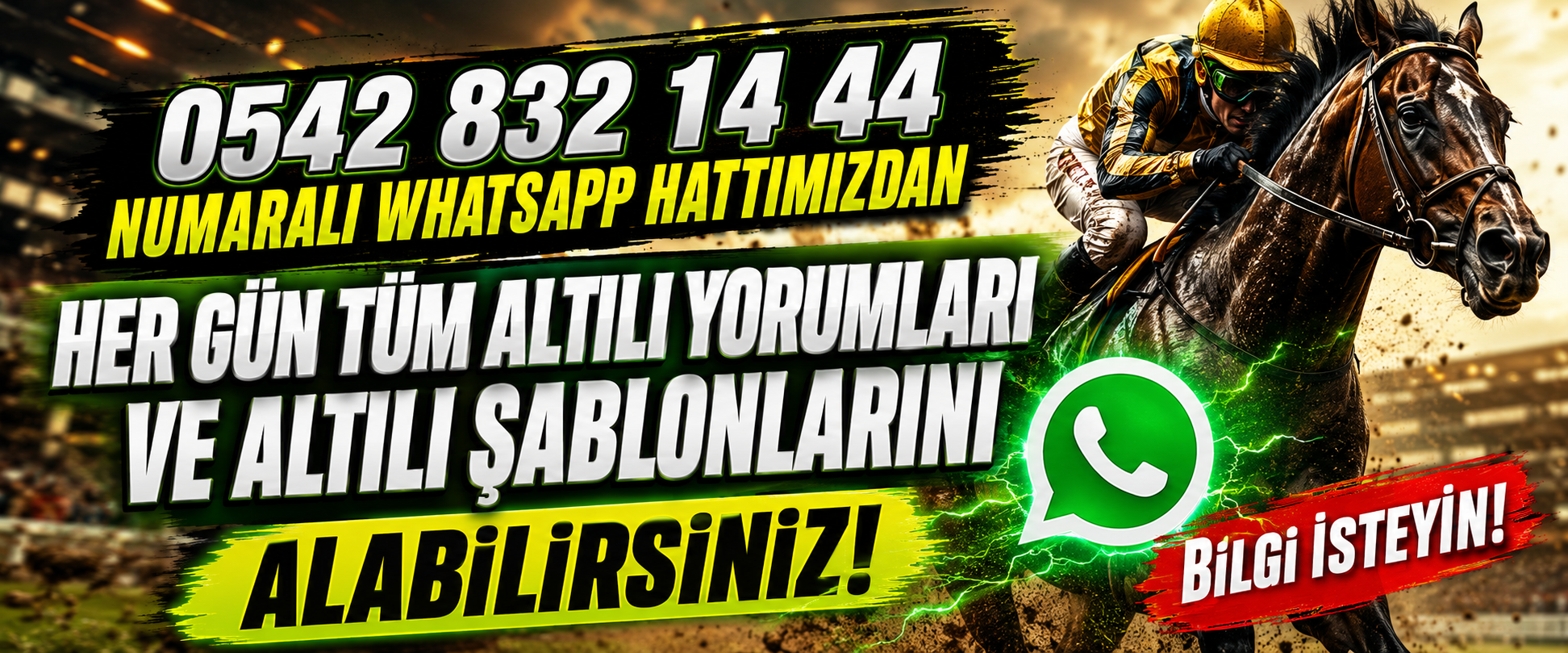 Her gün tüm altılı yorumları ve altılı şablonları için WhatsApp’tan bilgi isteyin